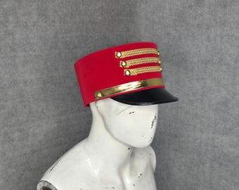 Royal Nutcracker Soldier Hat for Kids and Adults, Toy Soldier Costume Drum Shako Cap