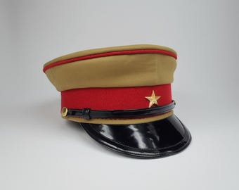 第二次世界大戦時の日本陸軍将校用バイザーキャップのレプリカ - 中田