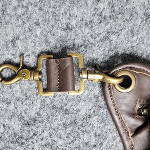 Scottish Sporran Leather Bag | Genuine leather Thigh Pouch | Kilt Crossbody Sack image 9