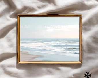 Pastel Beach Print: Neutral Coastal Wall Art (Digital Download)