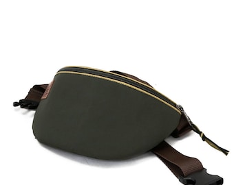 Fanny pack hip bag waist purse Plain green