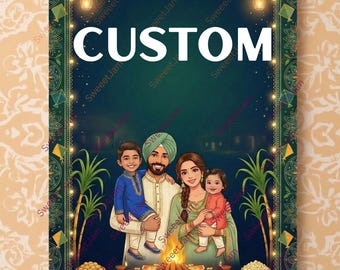 cusotm laden bearbeitbare erste Lohri-Babyeinladung, Punjabi lohri, Nacht Lohri-Feier Lohri Party-Dekor, einladen Digital Download