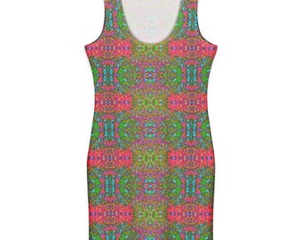 Floral Paradise Cotton bodycon dress