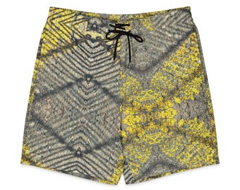Yellow Asphalt Men's Board Shorts