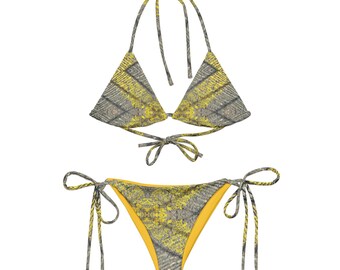 Yellow Asphalt string bikini