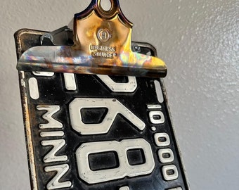 Minnesota, Repurposed License Plate Clipboard, State, Wall Decor, Numbers, Clip, Industrial, Transportation, Sign, 10,000 Lakes, Car, Truck