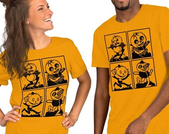 Unisex t-shirt, Halloween, Retro, Pumpkins, Vintage Halloween, October 31, Oct 31, Harvest, Fall, Octoberfest, Trick or Treat, Costume, Gift