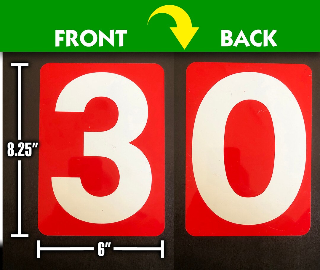 Vintage Metal Number Three or Zero 3, 0 Price Point Sign Double Sided ...