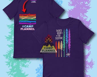 Unisex t-shirt, Room For Everyone, LGBTQ, Forest tee, Camping shirt, Hiking tshirt, Rainbow Trees, Pride Gift, Gay Pride, Gay Community