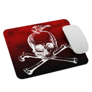 Jolly Roger Bird Mouse pad Mousepad Skull Bones Flying Pirate Desk Work Desktop Computer Evil Death Skeleton FREE Shipping!