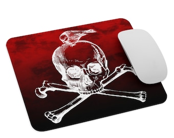 Jolly Roger Bird Mouse pad Mousepad Skull Bones Flying Pirate Desk Work Desktop Computer Evil Death Skeleton FREE Shipping!
