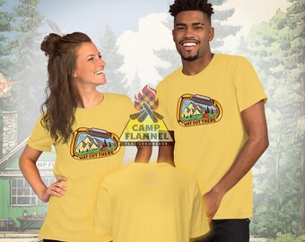 T-shirt Camp en flanelle avec mousqueton, équipement d'alpinisme de plein air, t-shirt unisexe à manches courtes