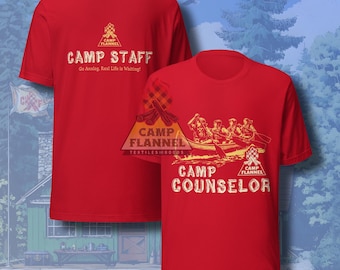 T-shirt pour moniteur de camp, personnel, colonie de vacances, t-shirt en coton unisexe
