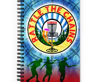 Disc Golf Discgolf Spiral Notebook Dziennik Notatki z dziennika Rattle The Chains Frisbee Snuck It in the Bucket Course Golf Darmowa wysyłka