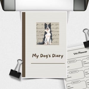 Digital Dog Care Planner Printable  - Health Tracker 12 Page PDF - Vet, Medication & Info, contacts , Notes Pet Planer