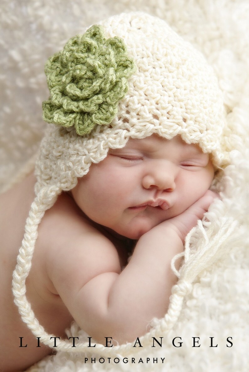 Soft Shells Baby Ear Flap Hat Crochet Pattern 428 Etsy