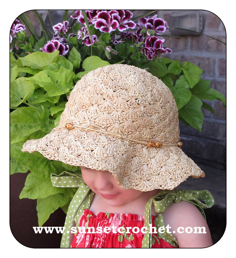 Simply Shells Summer Straw Hat Crochet Pattern 316 Etsy