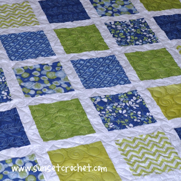 Easy Summer Squares Quilt Pattern (223)