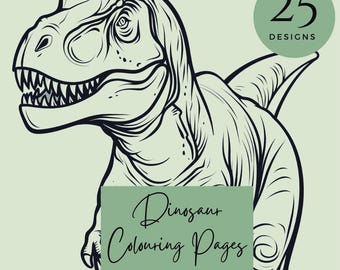25 Dinosaur Colouring Pages – Printable Fun for Kids! A4, PDF, print at home