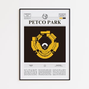 San Diego Padres Poster, Petco Park Stadium Print, Baseball Poster, Sports Poster Print, Minimalist Baseball Wall Art, Baseball gift print