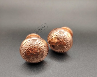Vintage Copper Cabinet Knob – Decorative Brass Drawer Pull Handle for Furniture, Dresser, Cupboard & Doors