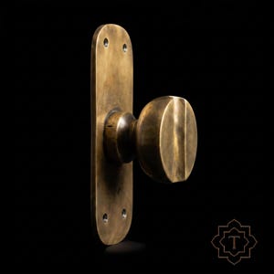 Solid Brass Knob – Handmade Rustic Door Hardware | Vintage Bronze Finish