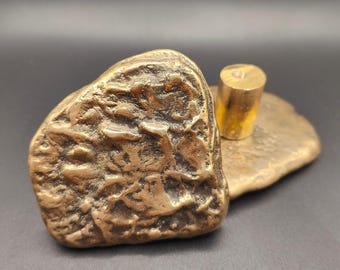 Set di pomelli rustici in ottone massiccio per mobili: finitura bronzo vintage, realizzati a mano