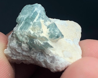 Indicolite tourmaline crystal specimen from afghanistan 7gm