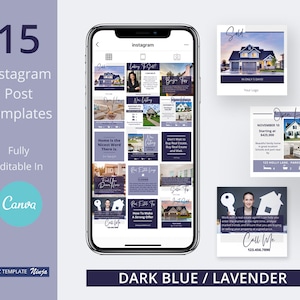 15 Editable Instagram Posts for Real Estate Agents - Canva Templates for Instagram, Realtor Marketing Templates For Social Media