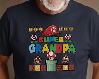 Funny Grandpa Shirt, Gamer Grandpa T Shirt, Grandparents Day Gift, Retro Gaming Grandpa Shirt, Best Grandpa Gift, Gaming Dad Shirt