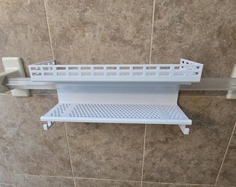 No-Drill Shower Caddy (10" to 13”) with Hooks | Fits Diamond Towel Bars