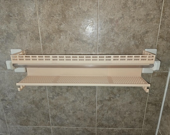 No-Drill Shower Caddy (18" to 21”) with Hooks | Fits Diamond Towel Bars
