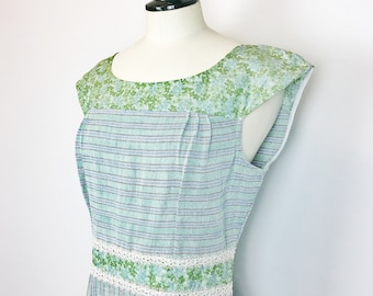 A-line dress, size medium. Vintage fabric.