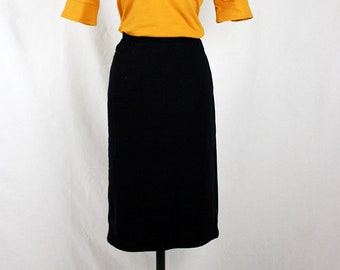 Black pencil skirt, pockets,  small and medium left! Ready to ship!