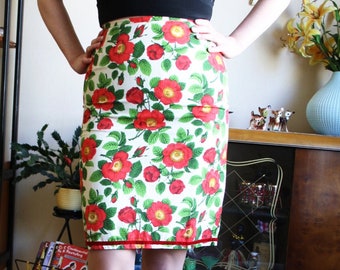 Pencil Skirt Red Roses - XLarge sale!