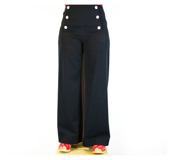 Pantalon marin taille haute best sale