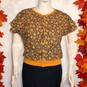 Weste Bluse. Größe XXLarge. Vintage Stoff.