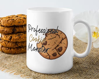 Funny Cookie Lover Mug: Professional Cookie Eater Coffee Cup