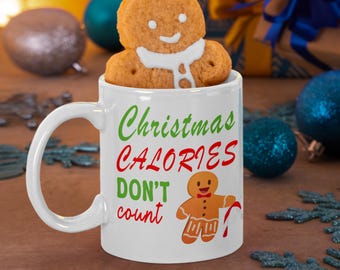 Taza navideña de pan de jengibre: divertida taza de café navideña