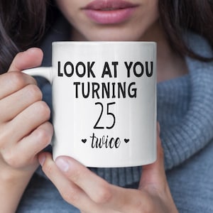 Funny 50th Birthday Mug for Women, Custom Name Birthday Cup, Personalized Name Coffee Mug, Custom 50th Birthday Gift for Her,50 Years Old