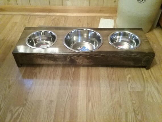 Elevated Dog Feeder Raised Pet Feeder Etsy