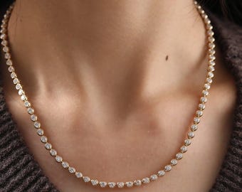 Collana da tennis in argento 925 con diamanti da laboratorio