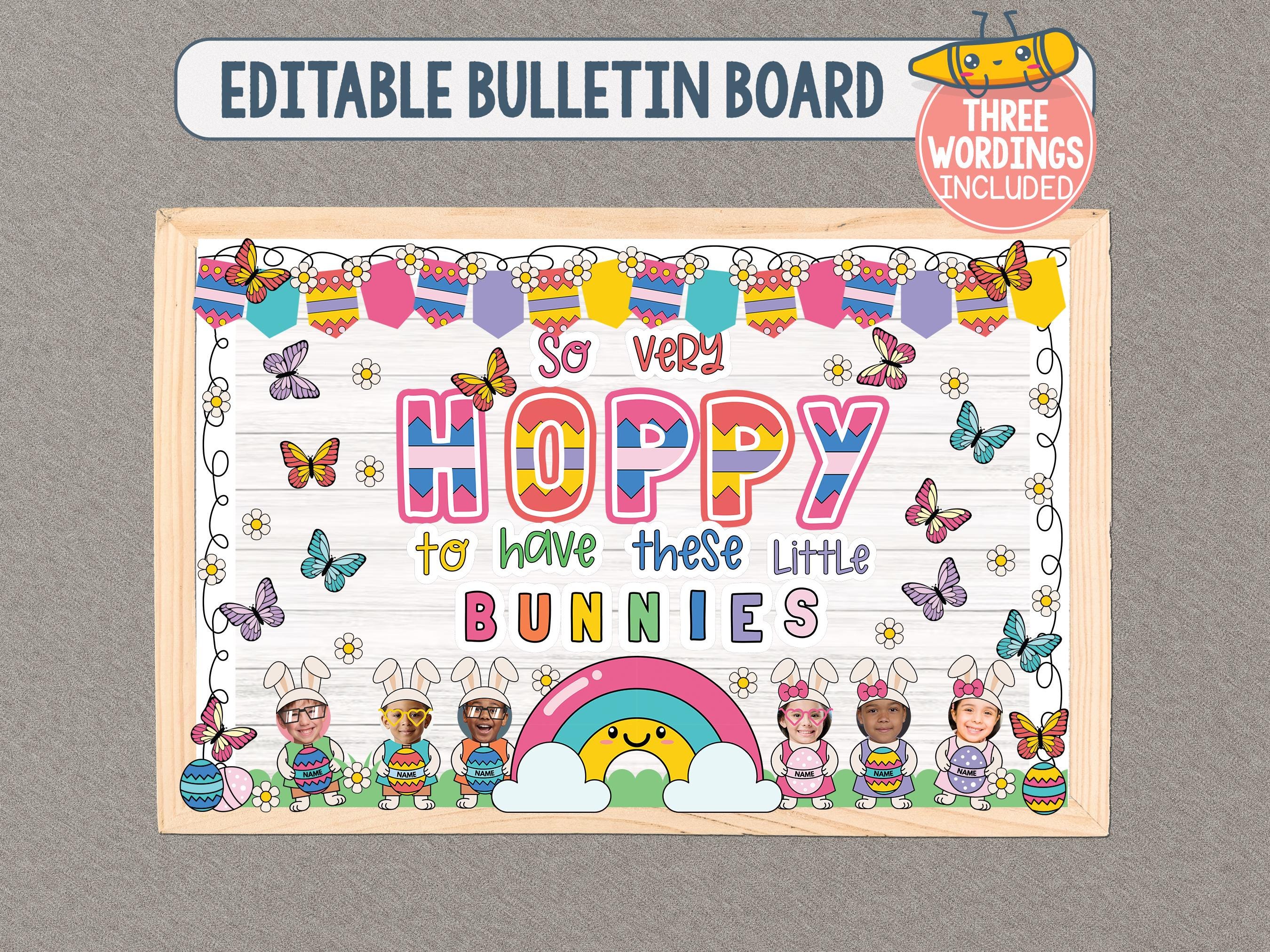 Easter Bunny Bulletin Board Ideas, Spring Classroom Décor Printable ...