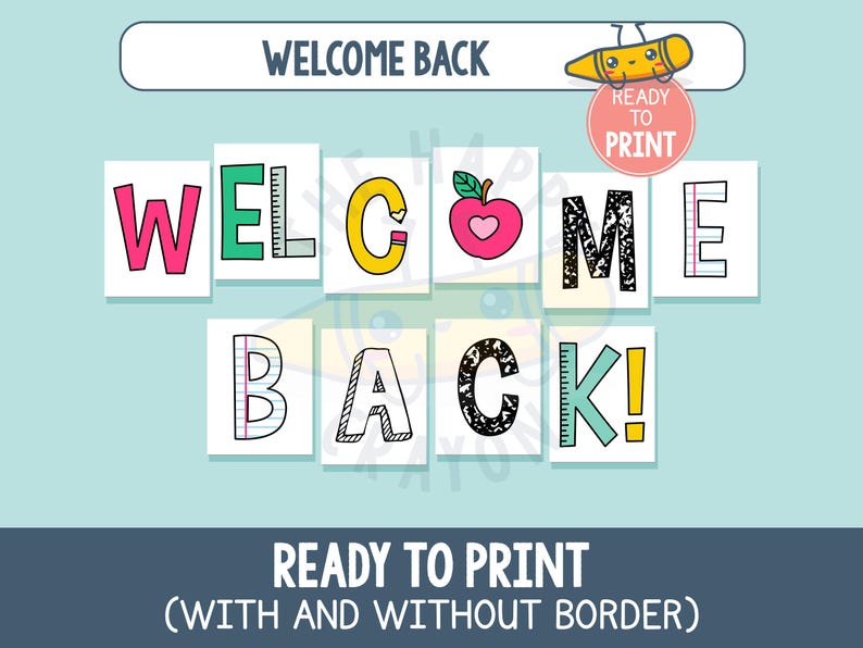 Welcome Back to School Bulletin Board Kit, Printable First Week of ...