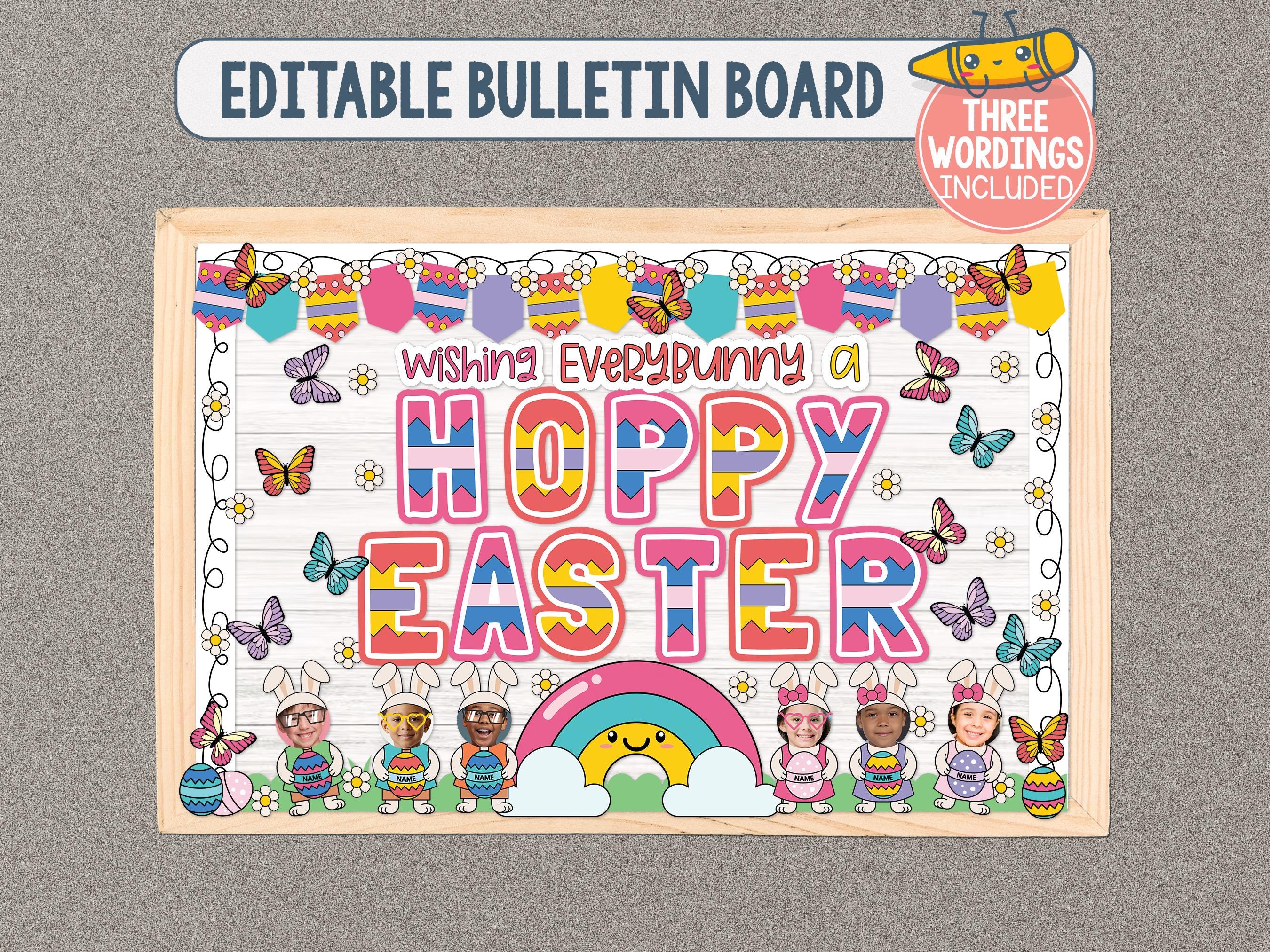 Easter Bunny Bulletin Board Ideas, Spring Classroom Décor Printable ...