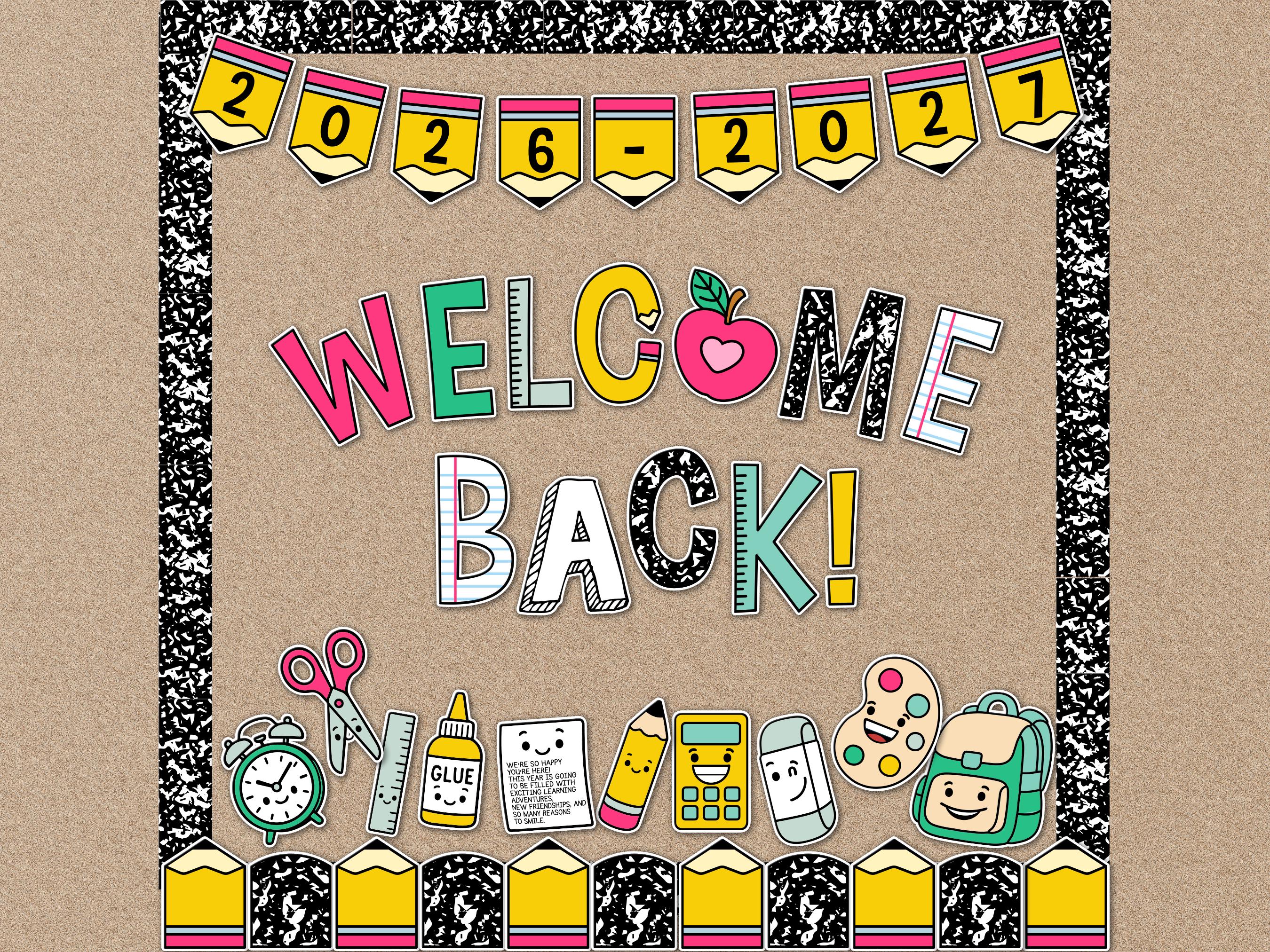 Welcome Back to School Bulletin Board Kit, Printable First Week of ...
