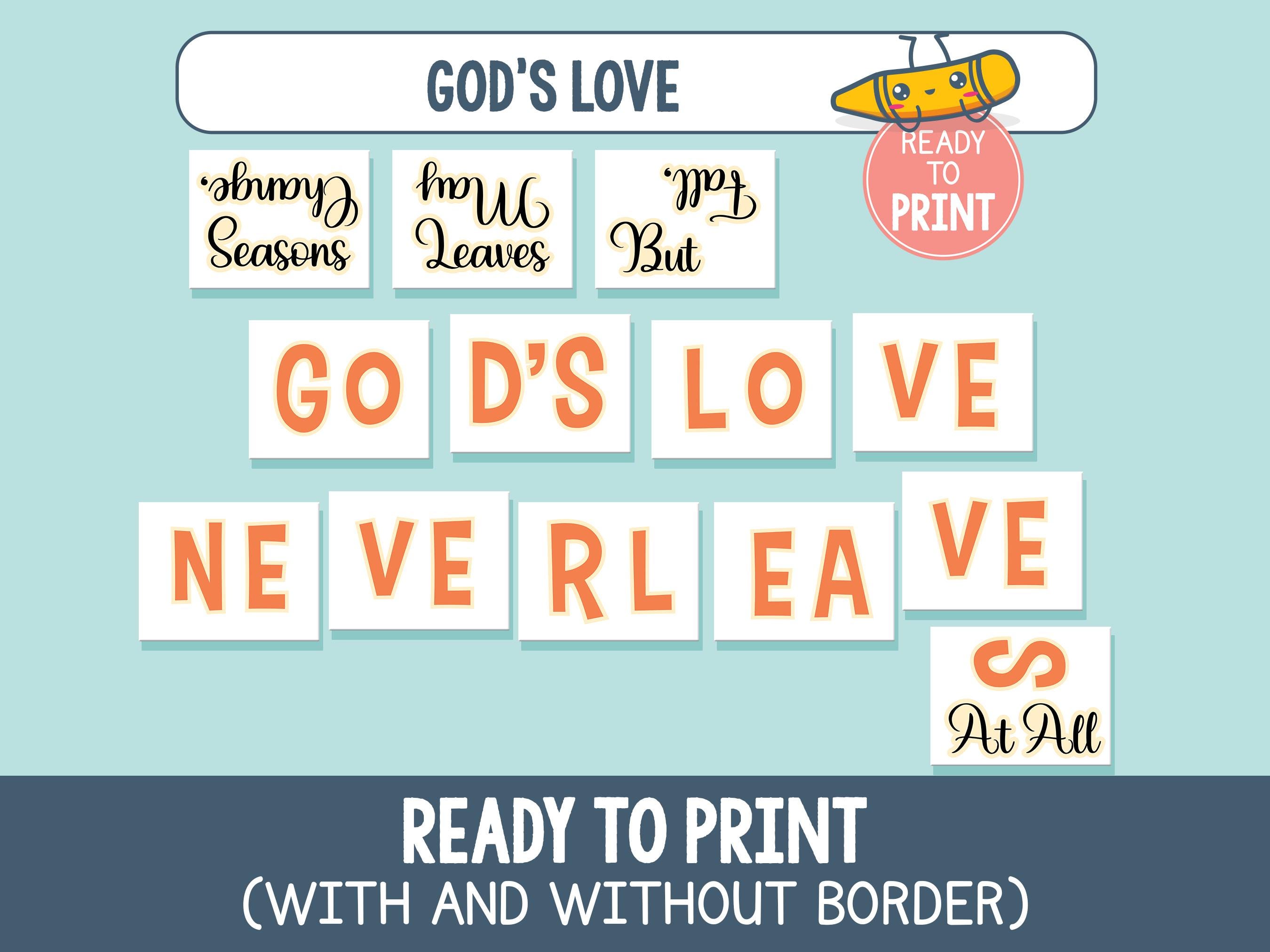 Religious Fall Bulletin Board Ideas Printable, God Love Christian ...