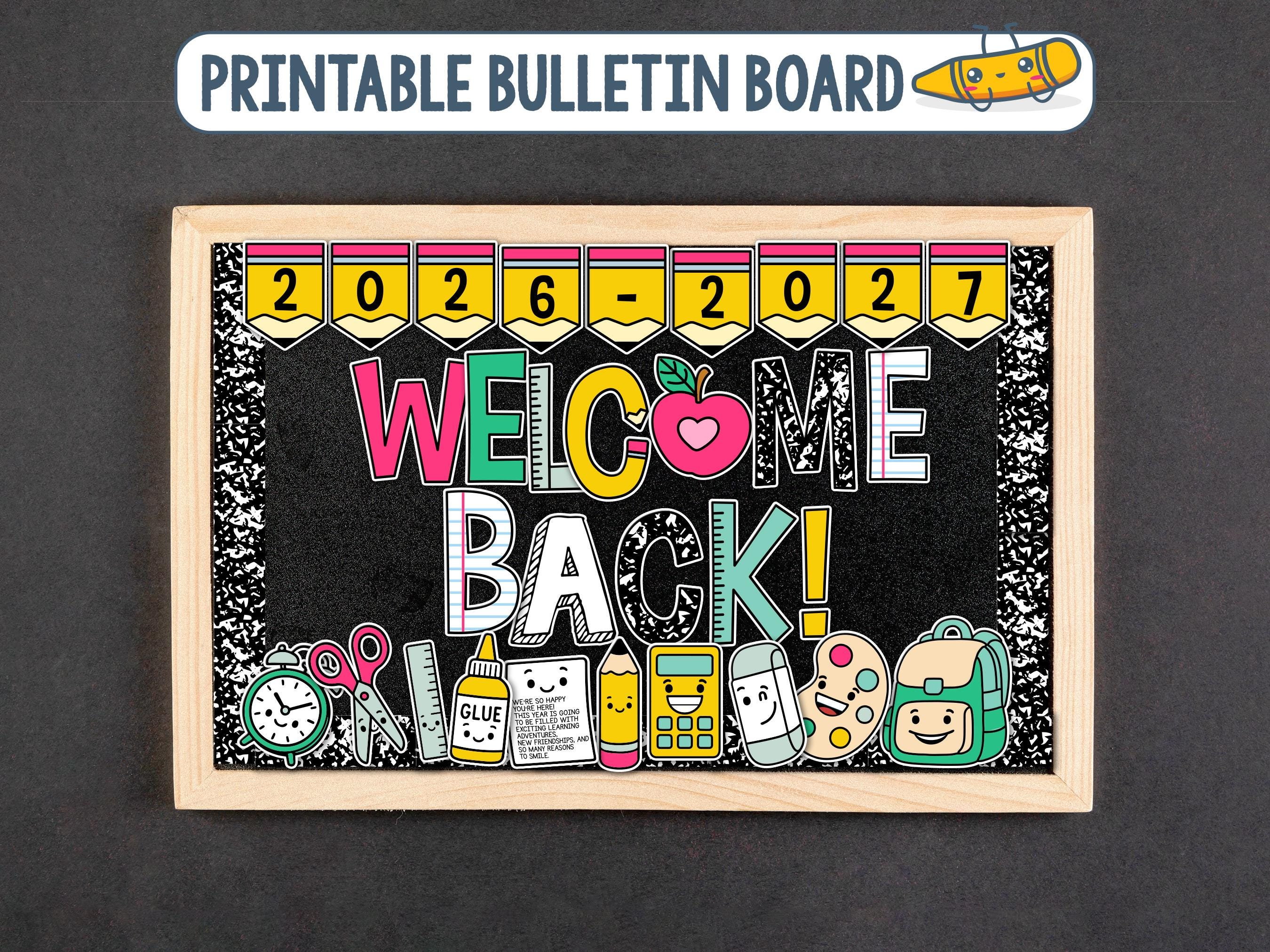 Welcome Back to School Bulletin Board Kit, Printable First Week of ...