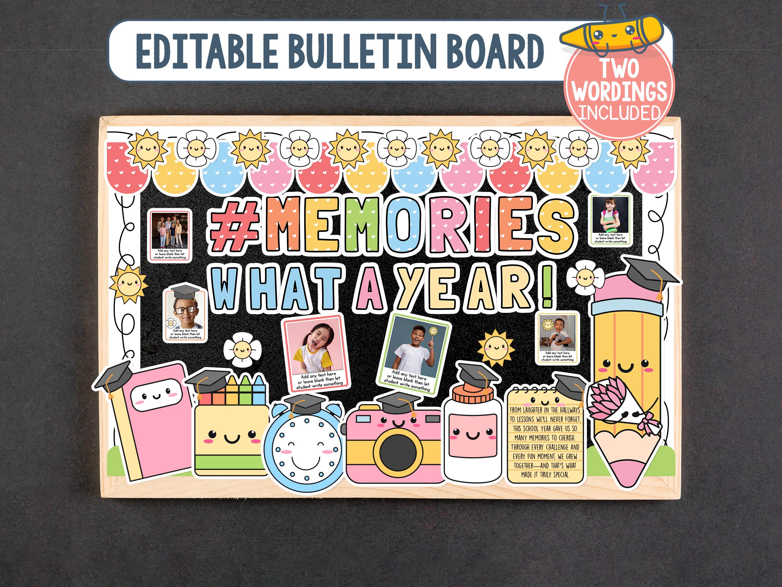 Kinder Graduation Bulletin Board Editable, End of Year Door Decor Kit ...