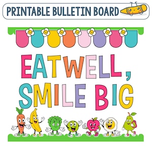 Cafeteria Bulletin Board Kits, Printable Lunchroom Back to School Decor, School Lunch Room Bulletin Board Ideas, Preschool Snack Room Décor